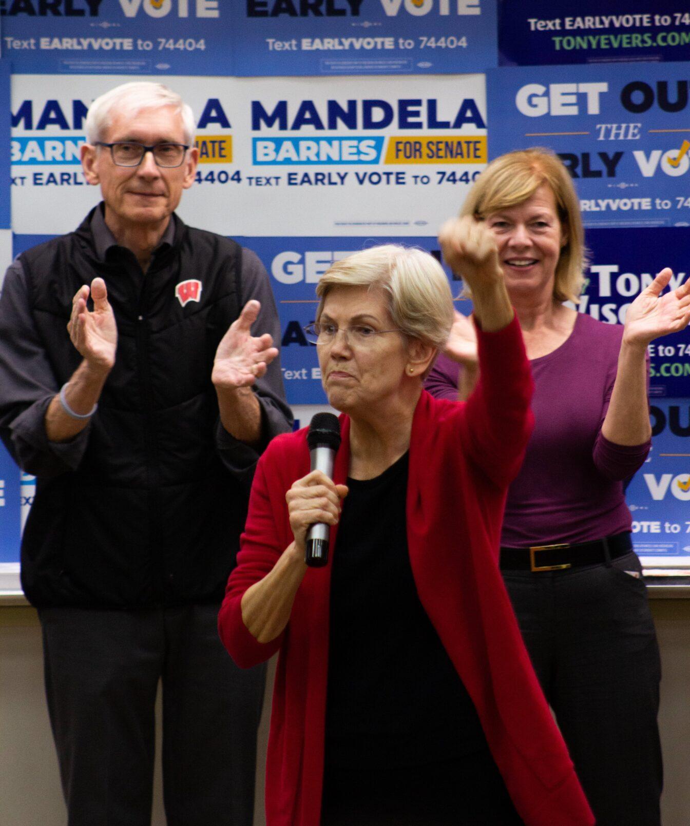 U.S. Senator Elizabeth Warren visits UW campus for early voting rally