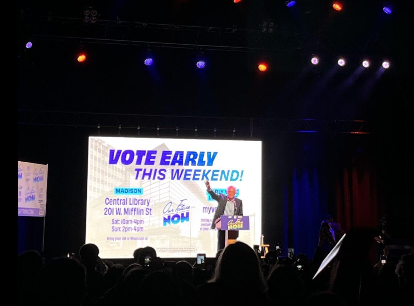 Sen. Bernie Sanders speaks at Orpheum Theater ahead of midterm election