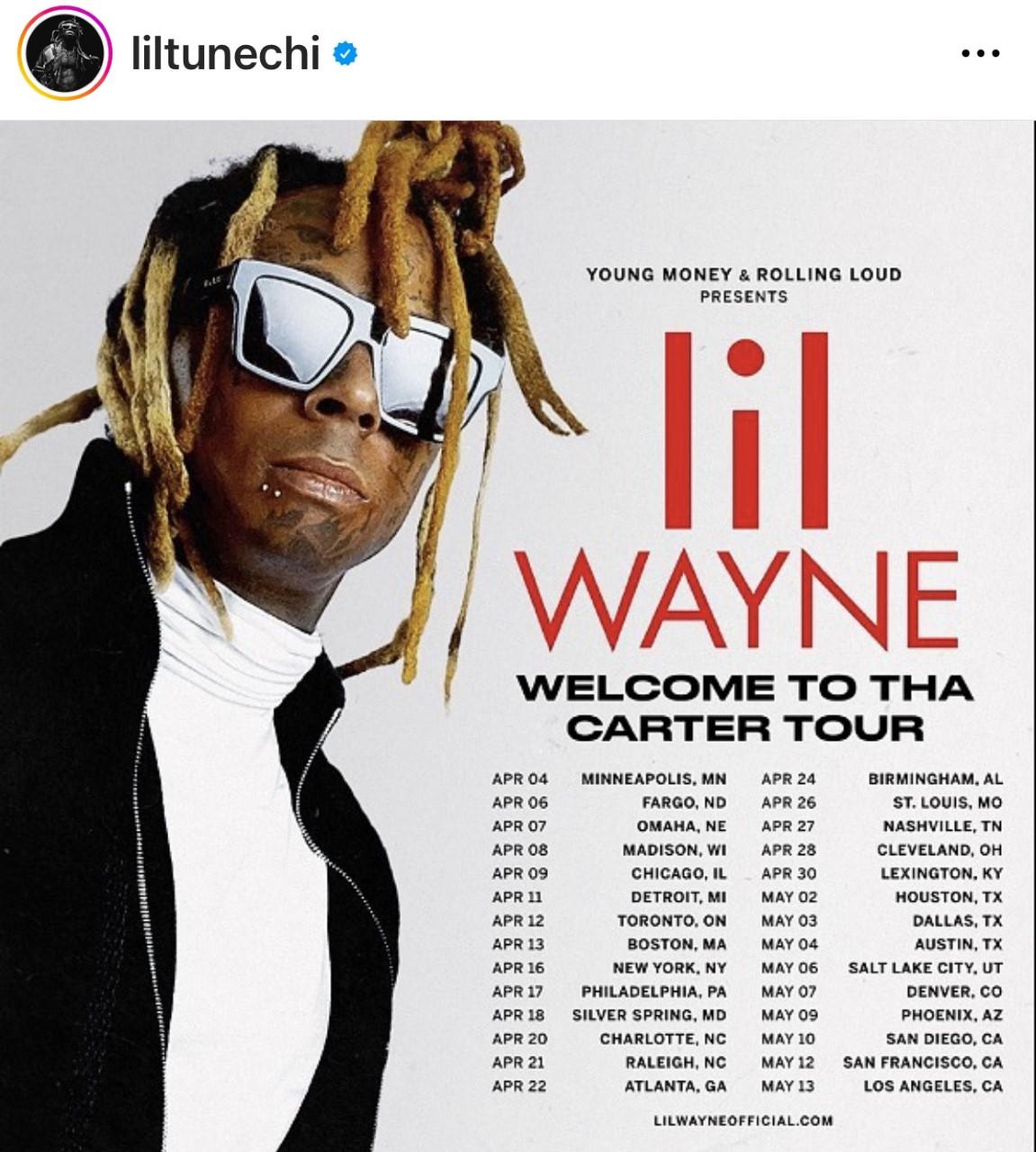 Welcome To Tha Carter Tour announcement