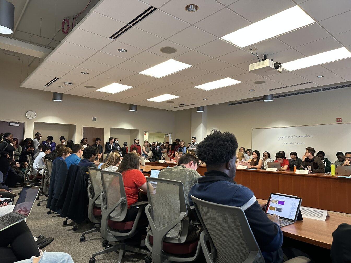Students call for action from ASM, university in student council meeting following racist video