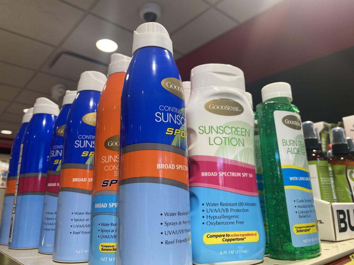 Sunscreen at the store