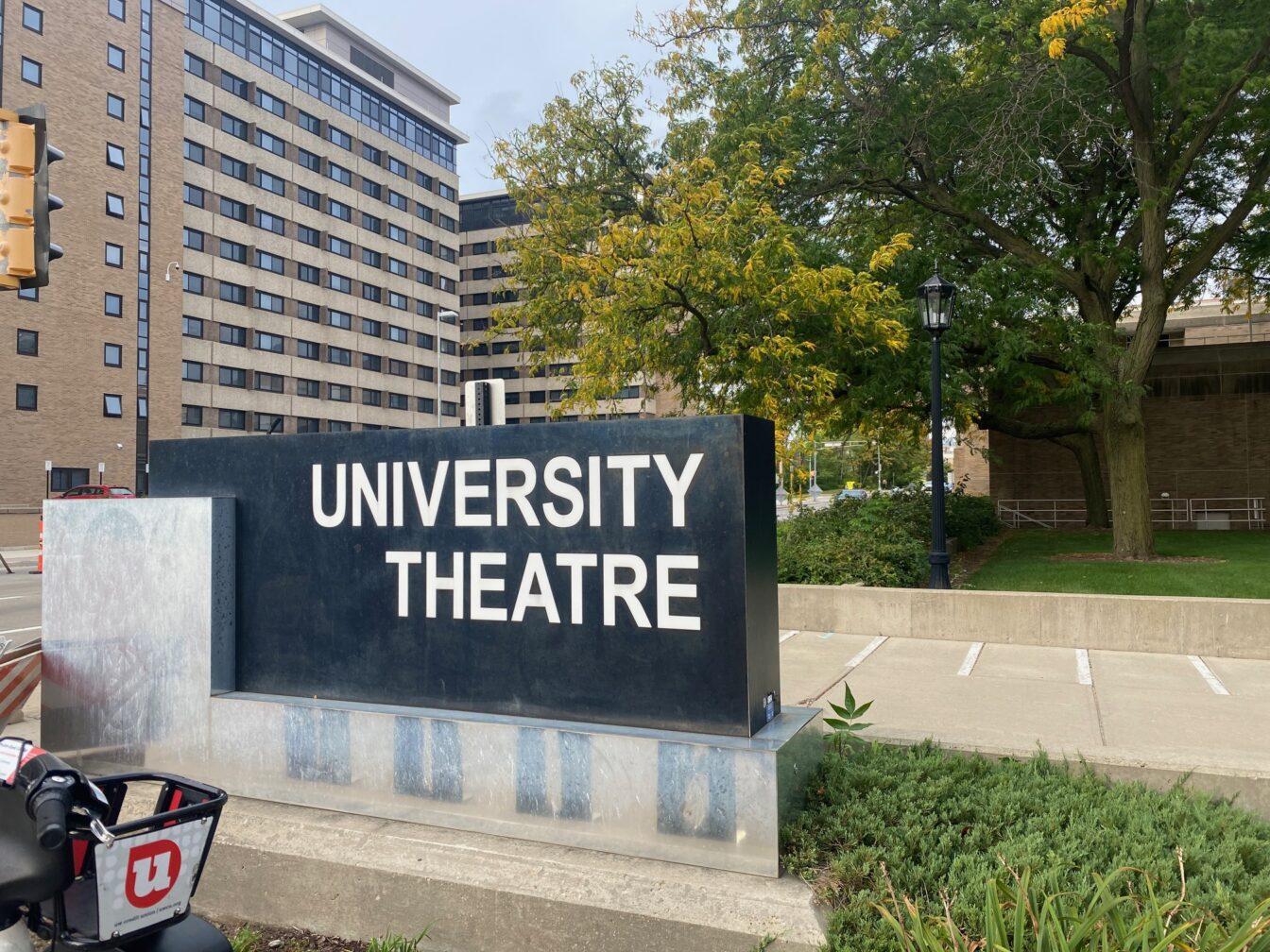 University Theater sign