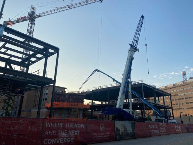 The Badger Herald archival photo of CDIS building under construction. October 1, 2023.