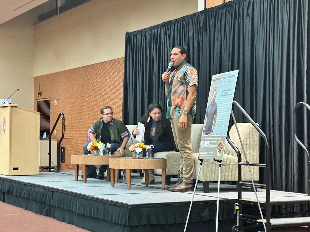 Reservation Dogs actor, climate activist speaks on value of comedy during Native November keynote