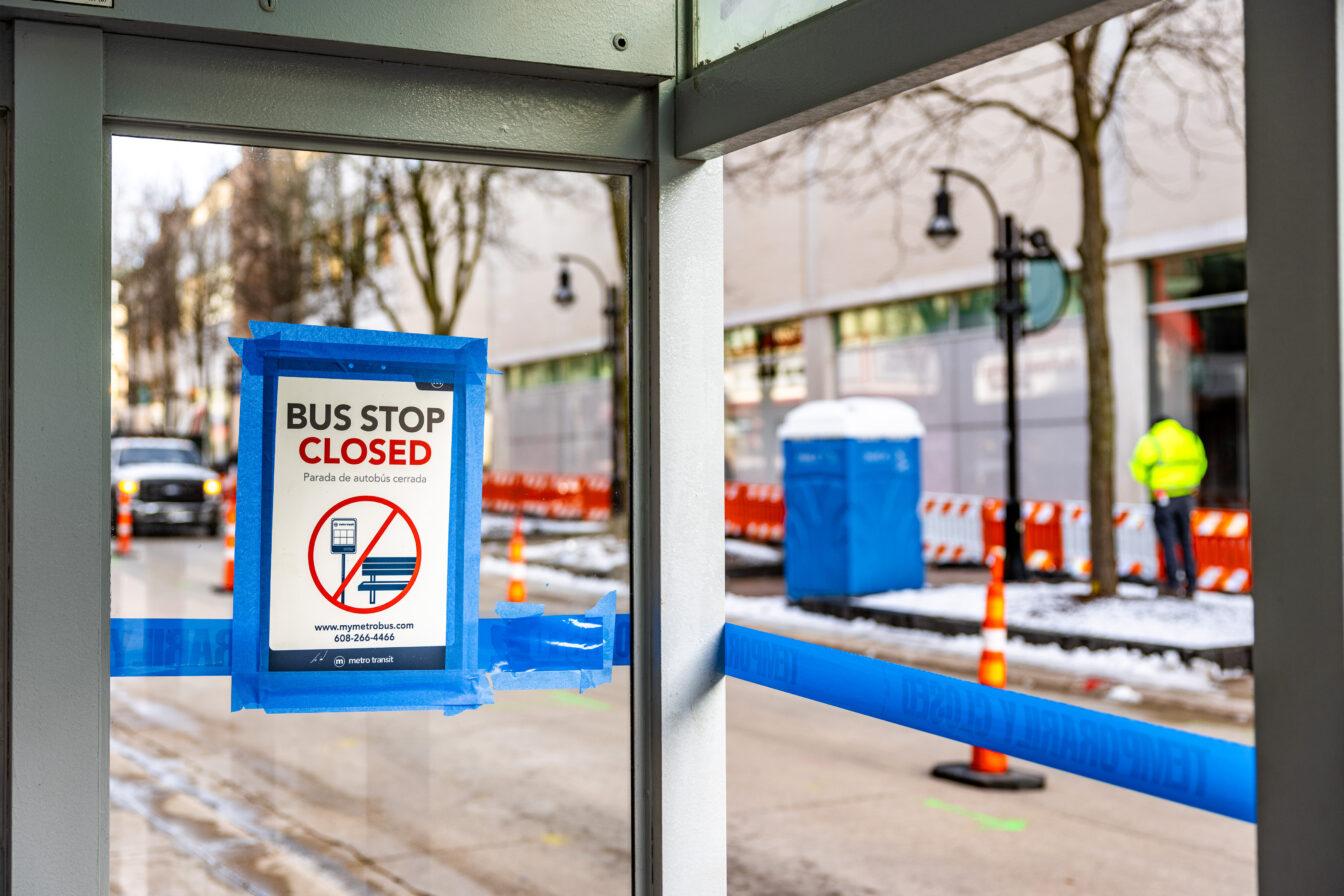Four bus stops on State Street, Capitol Square area close for BRT construction