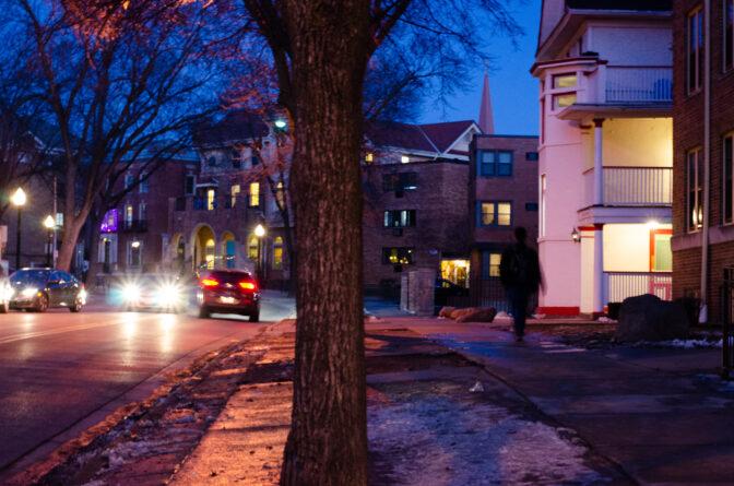 Langdon Street at Dusk. February 20, 2024. 