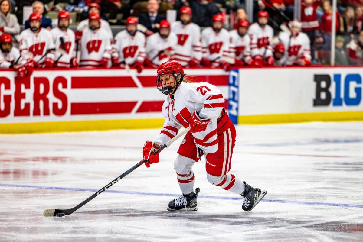 Badger womens hockey face off against Ohio State. February 24, 2024.
