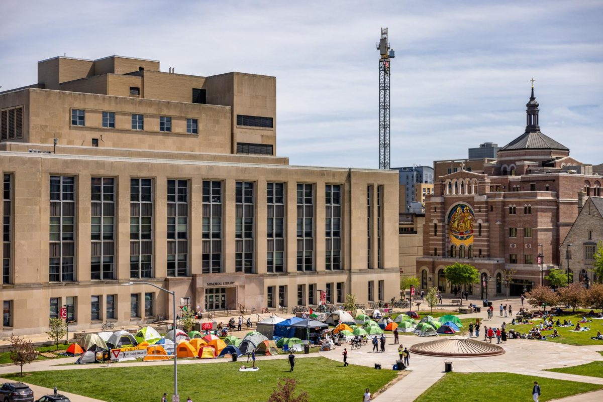 Library Mall encampment demonstration. May 5, 2024.