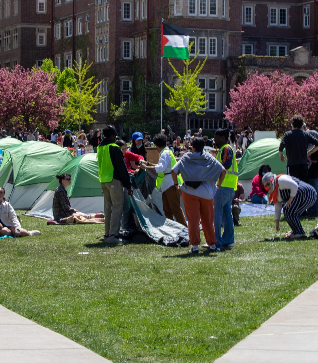 Protesters set up a tent. May 1st, 2024