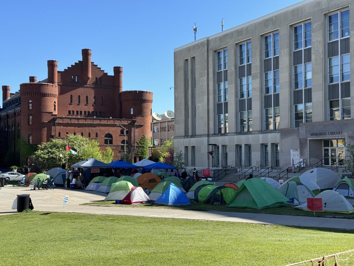 The number of tents in the encampment on Library Mall exceeds 40 as demonstration enters its seventh day. May 5, 2024.