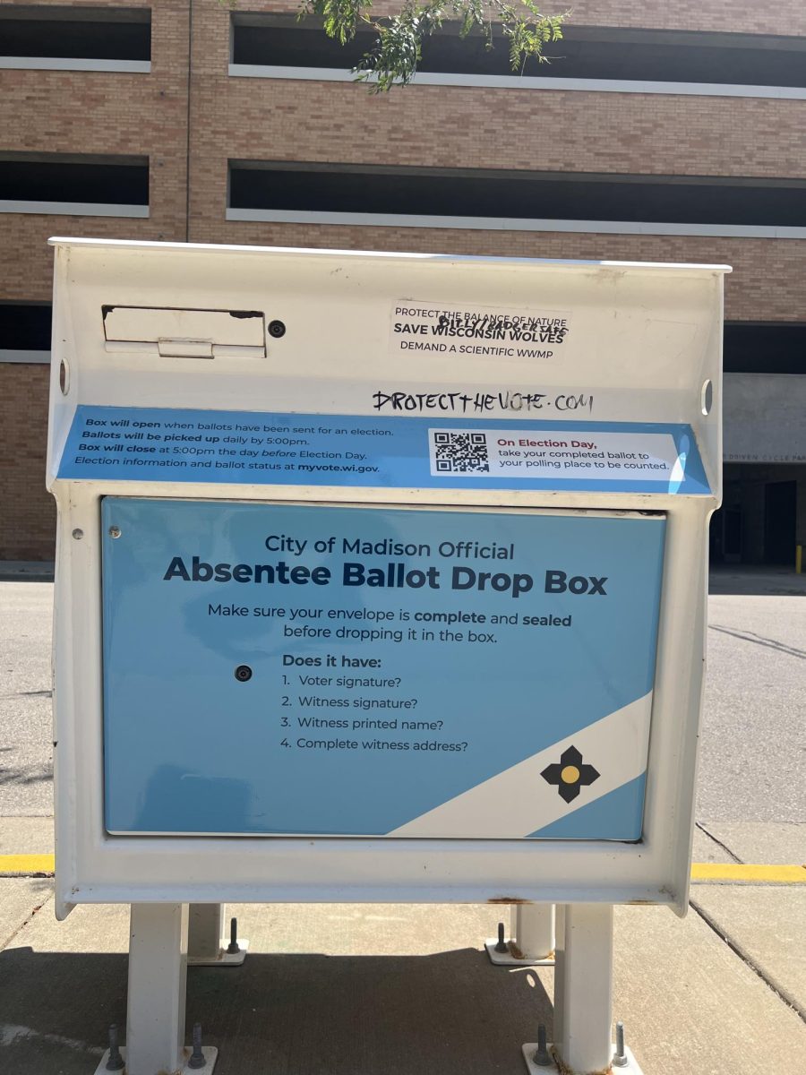Absentee ballot drop box at fire station 1 on 316 W. Dayton Street. Aug. 2, 2024. 