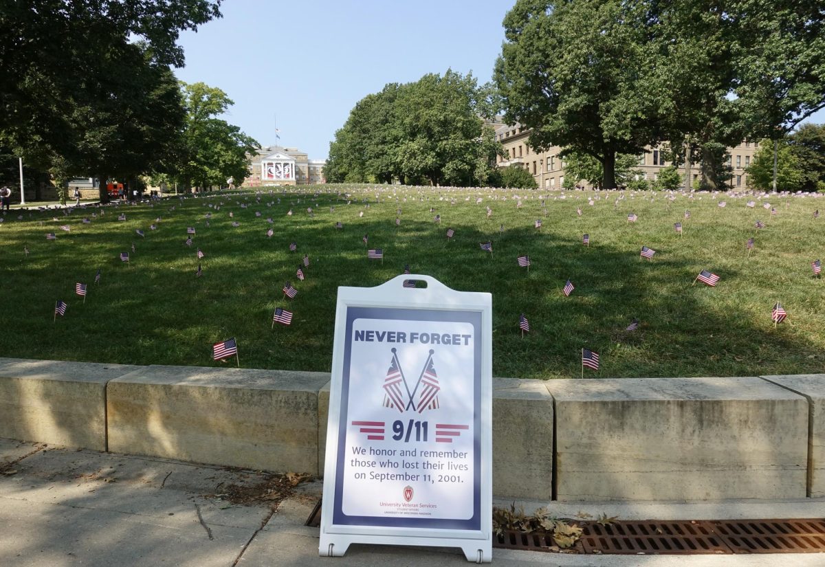 9/11 Memorial on Bascom Hill. 9/11/2024