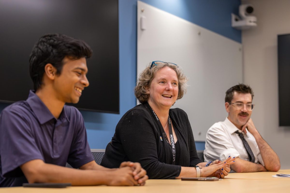 Madison Mayor Satya Rhodes-Conway hosted a roundtable for student journalists on Thursday, September 19, 2024.