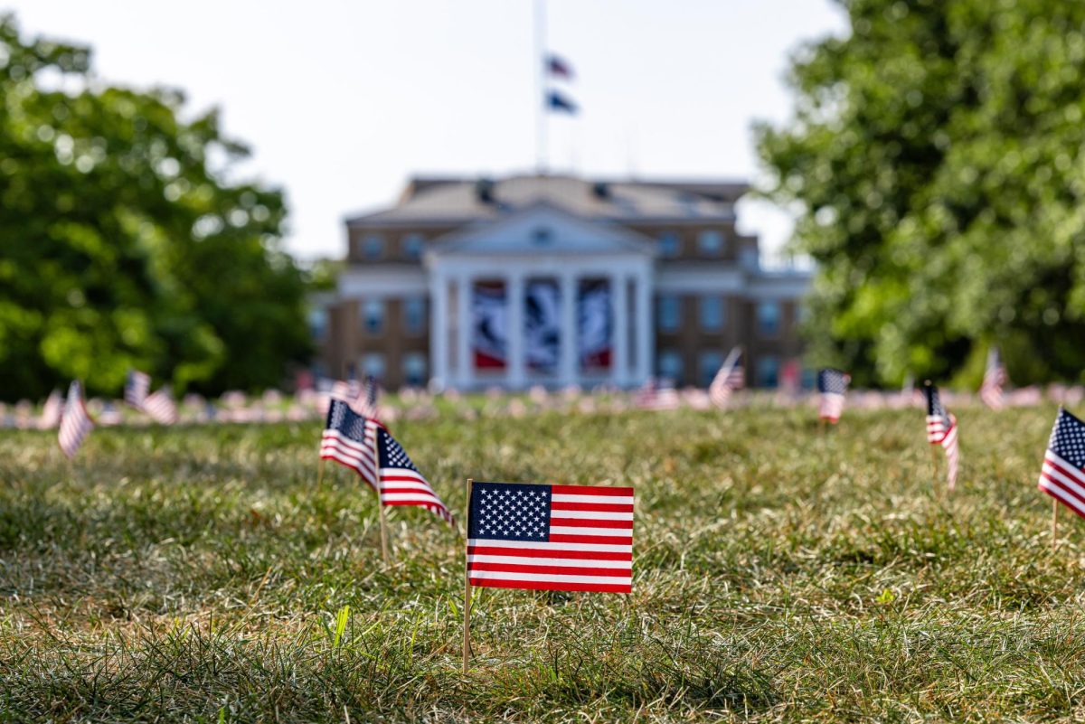 9/11 Memorial Flags on Bascom Hill. Sept. 9, 2024. 
