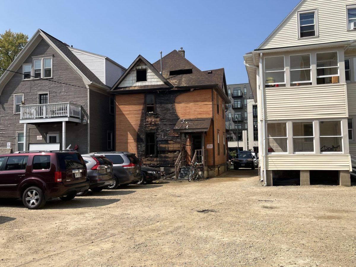 Fire damage on backside of house on 500 block of West Washington avenue. September 11, 2024. 