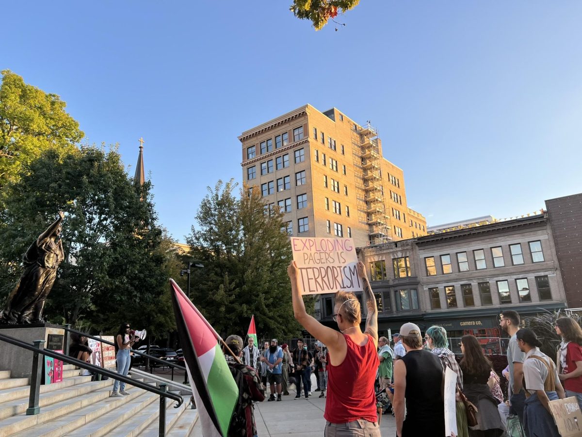 Protesters Rally in Solidarity with Lebanon at Madison Capitol Sept. 24, 2024. 