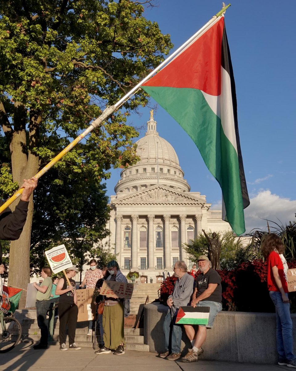 An "All Out for Lebanon" protest on the steps of the Capitol. September 25, 2024. 