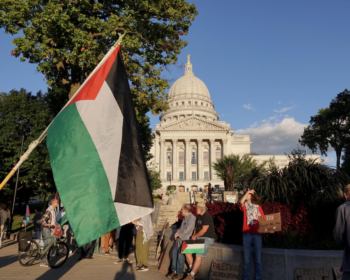 An "All Out for Lebanon" protest on the steps of the Capitol. September 25, 2024. 