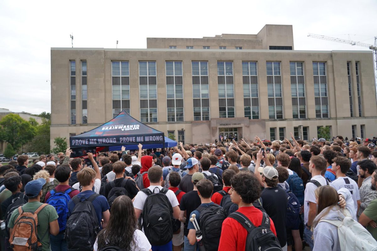 Crowd surrounds Charlie Kirk Event, Sep. 5th, 2024