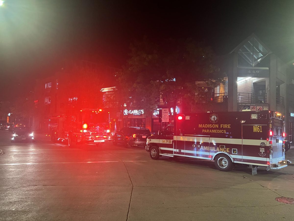 Madison Fire Department Paramedics respond to downtown altercation. Sept. 8, 2024. 