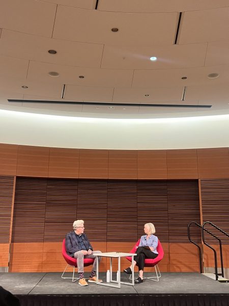 David Maraniss speaks to students at the DeLuca Forum at the Discovery Building. September 25, 2024. 