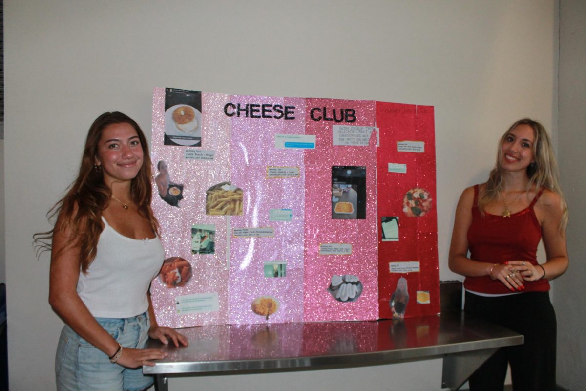 Badger Cheese Club co-presidents Tula Cox (left) and Melina Zarboulas (right). Sept. 11, 2024. 