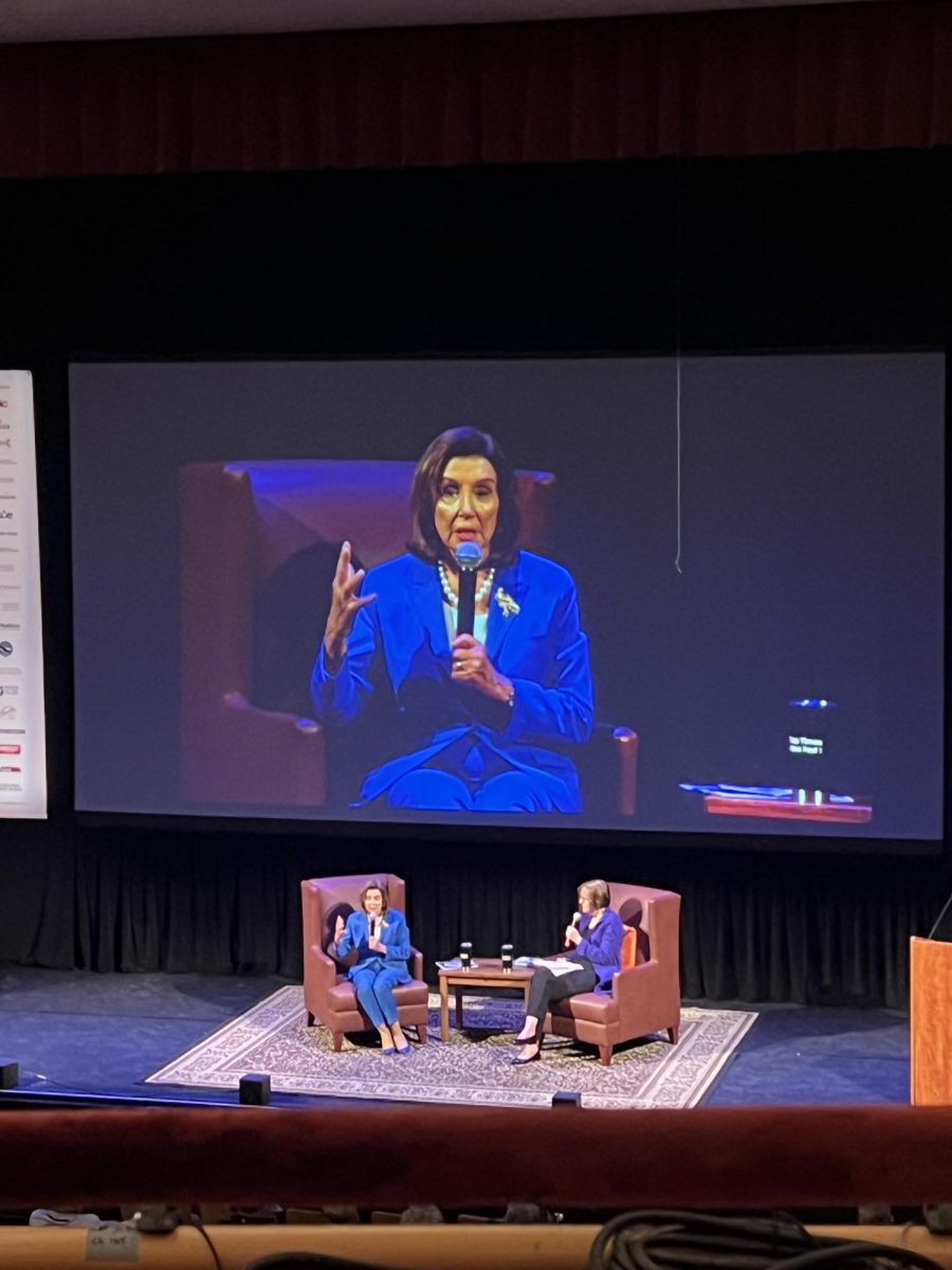 Nancy Pelosi speaks at Memorial Union in Shannon Hall as part of Cap Times Idea Fest. September 16, 2024. 