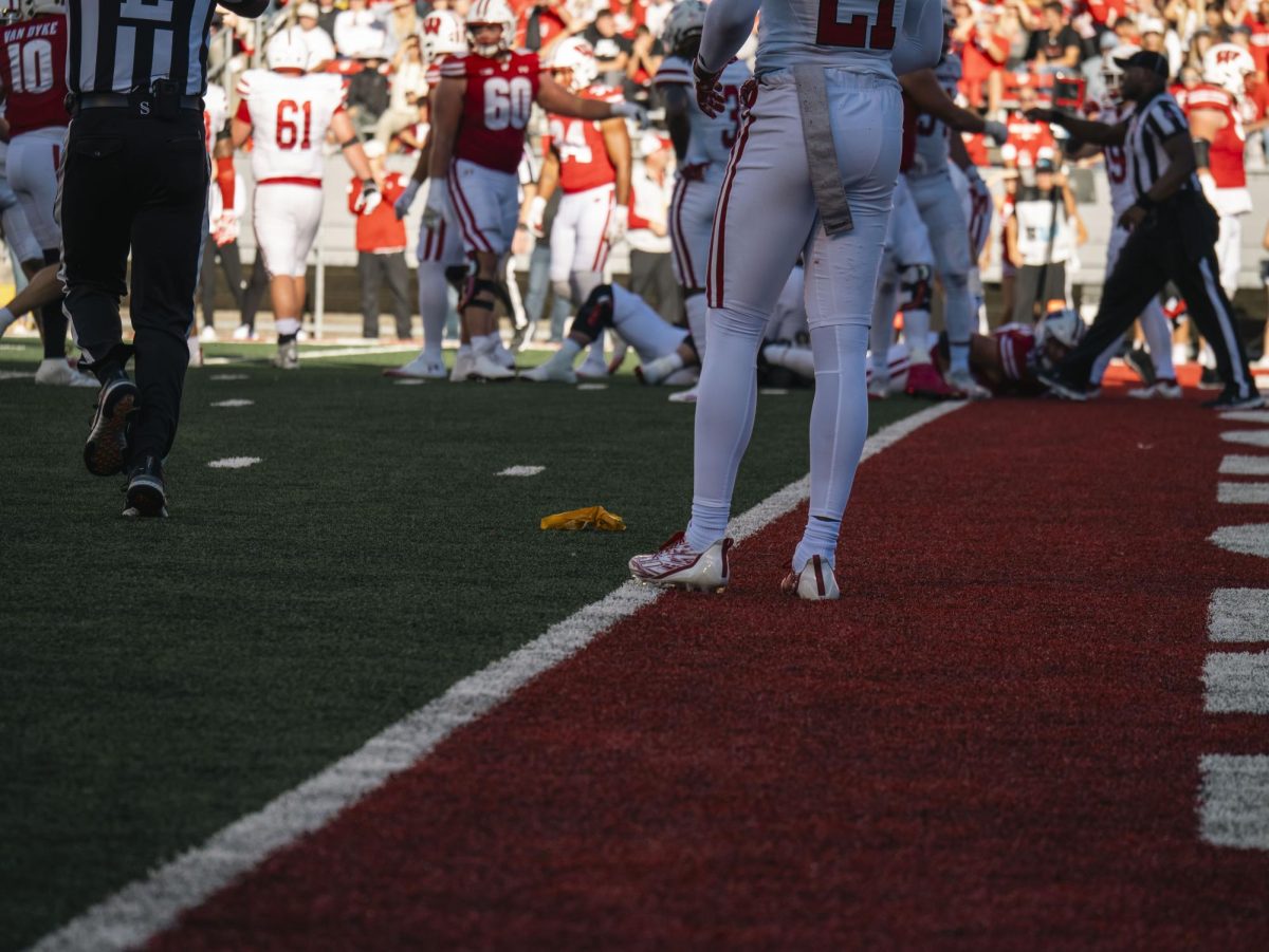 Flag on the field, Wisconsin v. South Dakota. Sept. 7, 2024. 