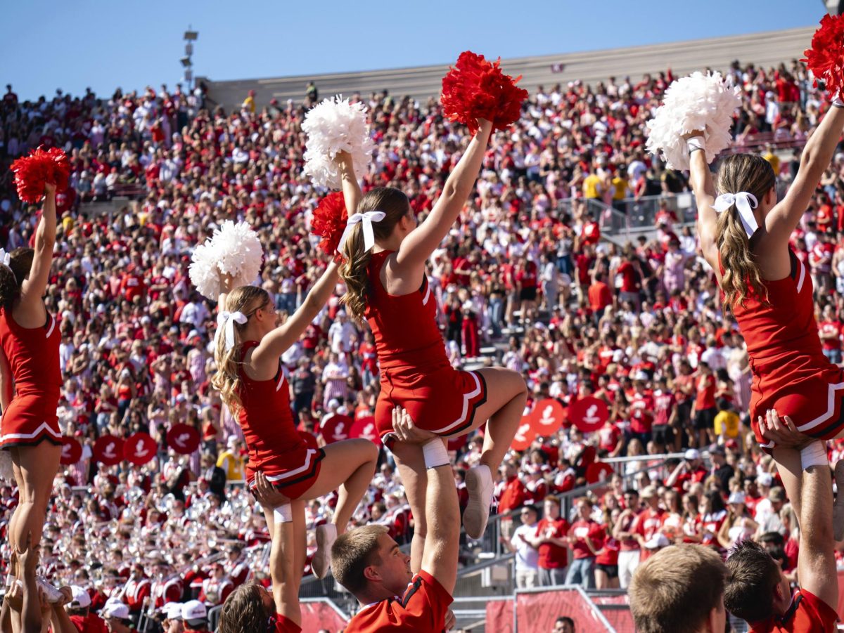 Badger cheerleaders perform for the crowd. Sept. 7, 2024. 