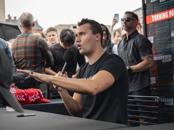Founder of Turning Point USA Charlie Kirk at Library Mall. September 5, 2024. 