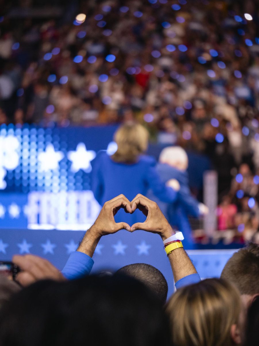 Crowd member at the Kamala Harris rally in Milwaukee. Aug. 20, 2024