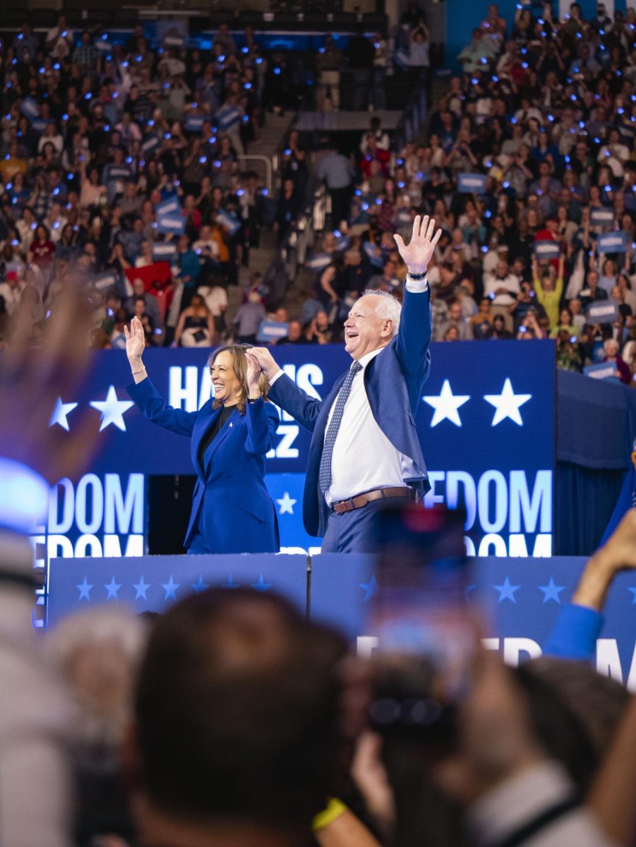 Kamala Harris and Tim Walz at the Harris rally in Milwaukee. Aug. 20, 2024. 