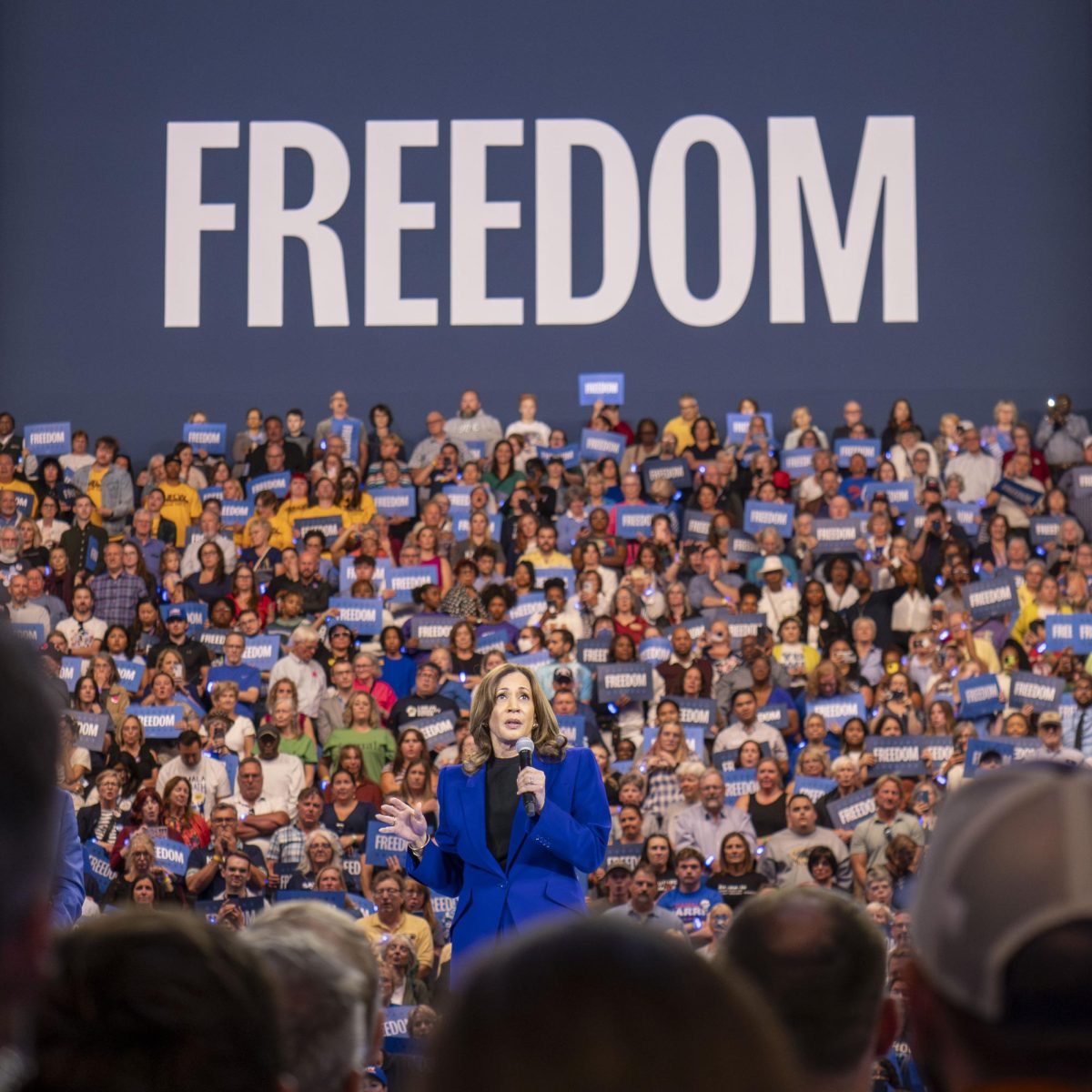 Kamala Harris at her Milwaukee rally. Aug. 20, 2024. 