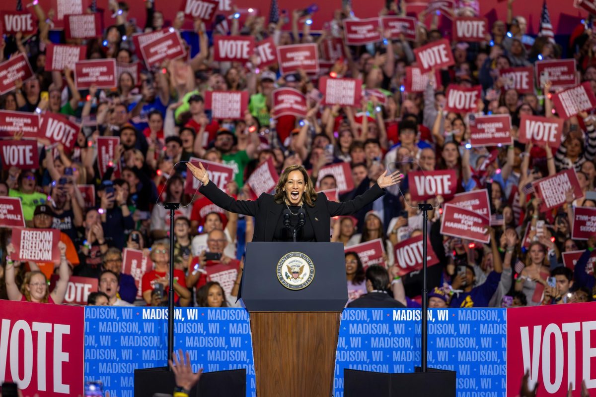 Vice President Kamala Harris held a campaign event in Madison at the Alliant Energy Center. October 30, 2024.