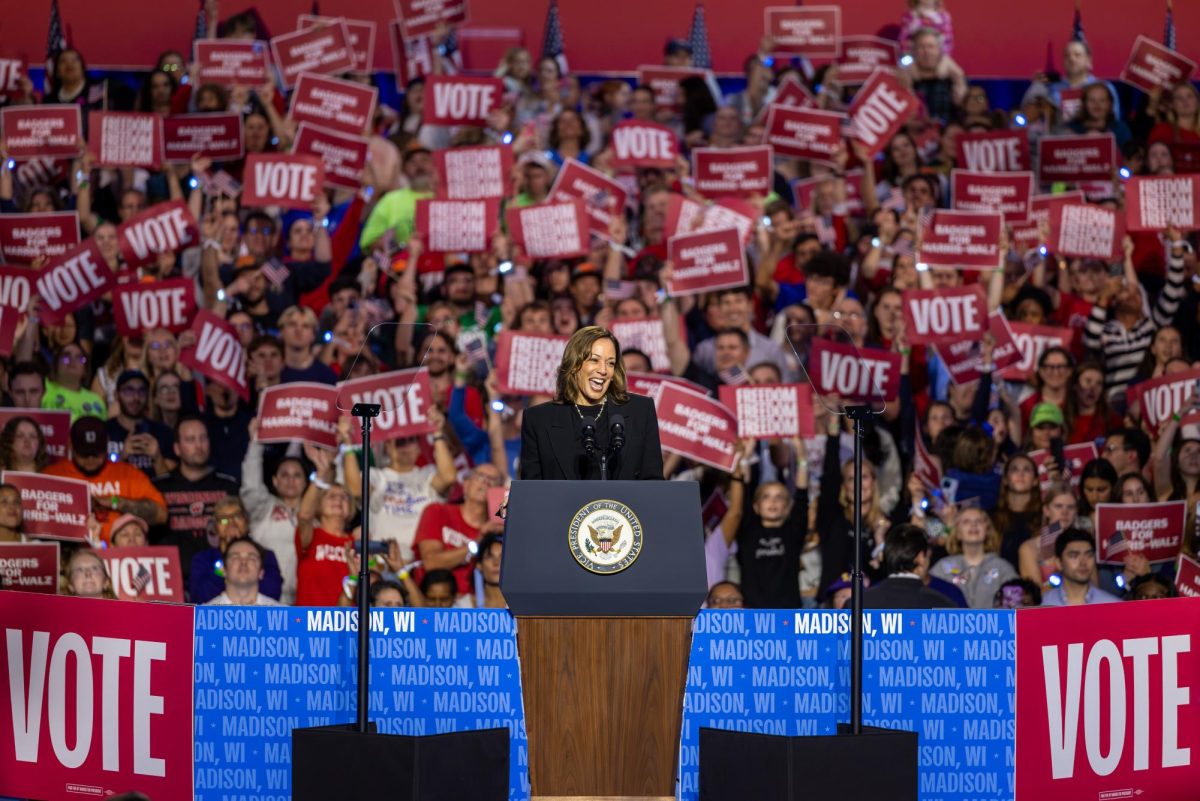 Vice President Kamala Harris held a campaign event in Madison at the Alliant Energy Center. October 30, 2024.