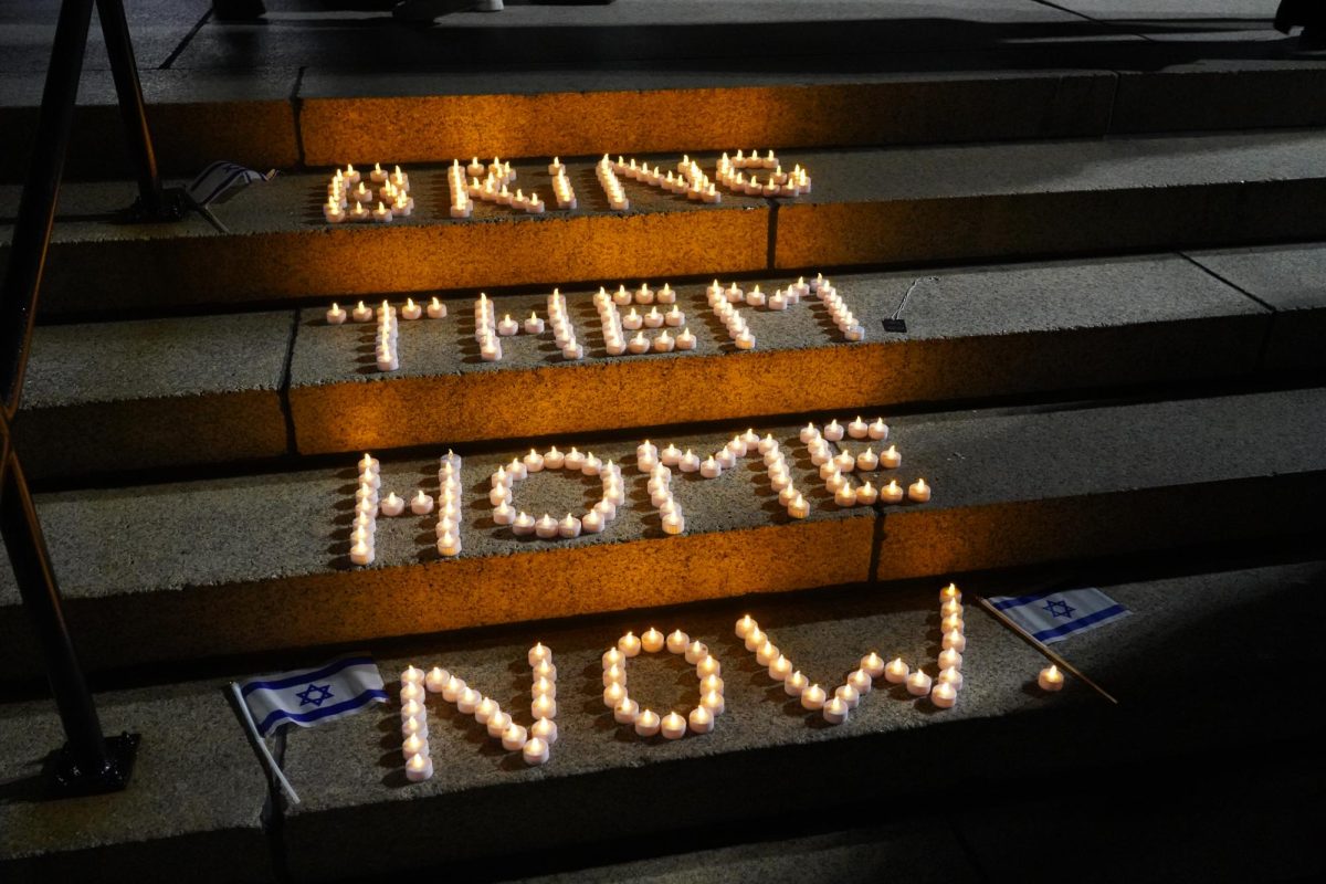 Vigil at Library Mall. October 7, 2024.