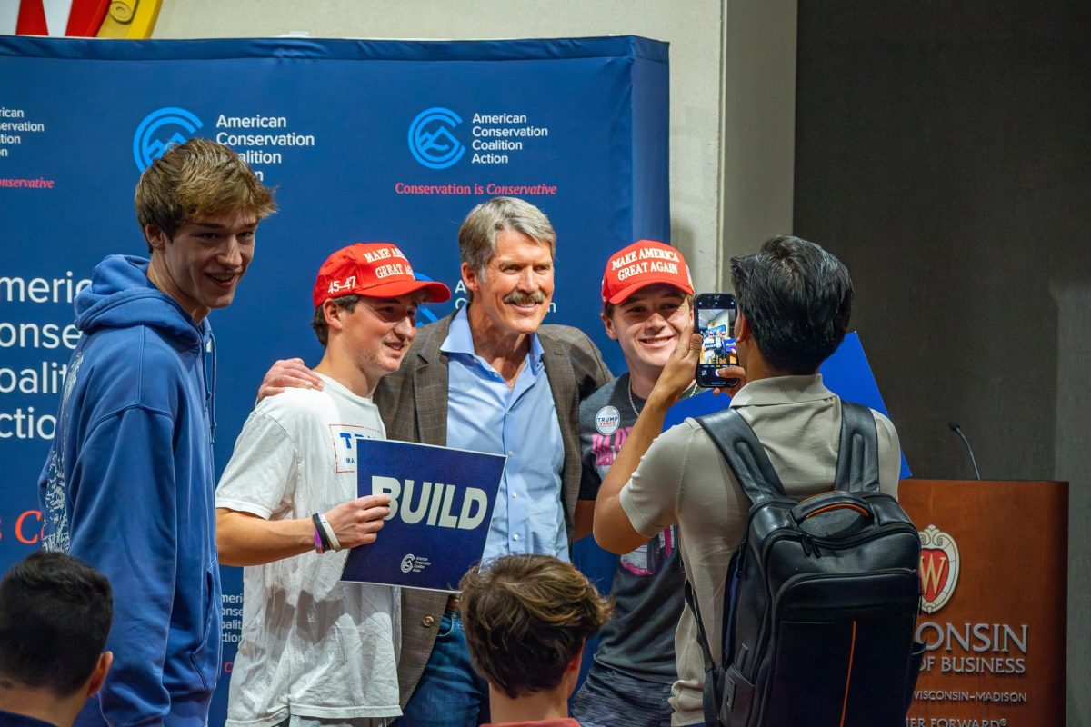 Eric Hovde speaks at the Wisconsin School of Business organized by the American Conservation Coalition Action. October 29, 2024.