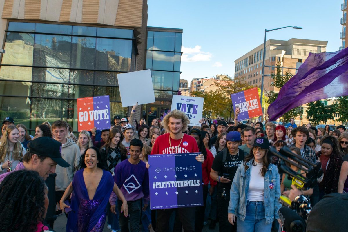 Yung Gravy walks along University Avenue for the "Party to the Polls" tour. October 23, 2024.