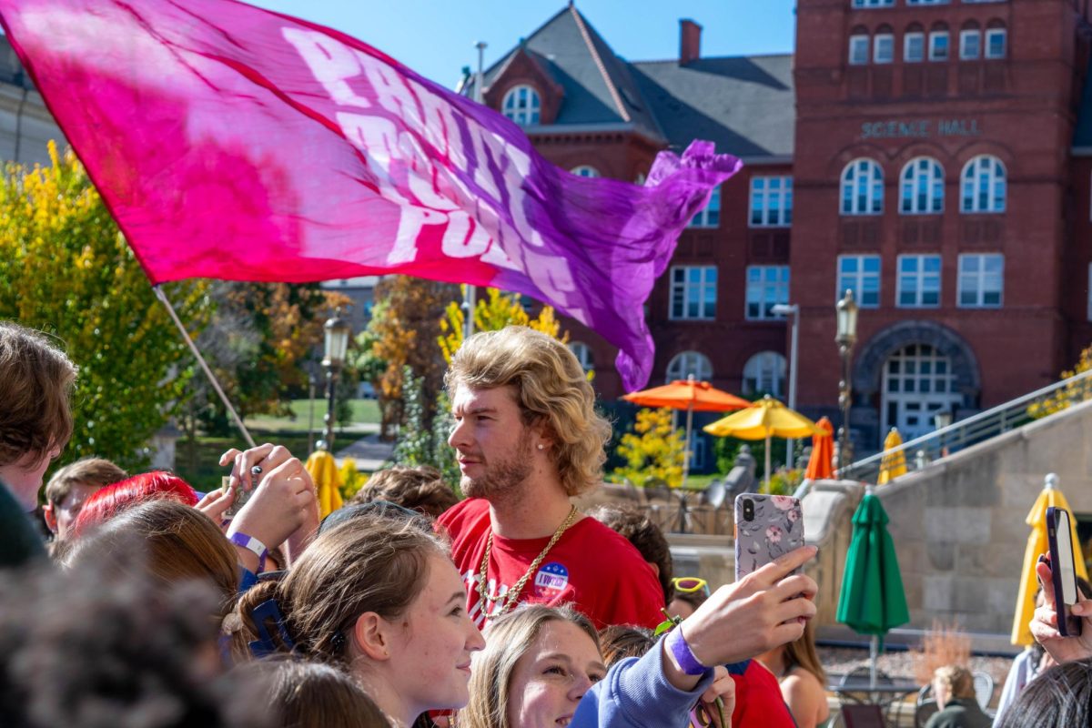 Yung Gravy outside the Memorial Union on the "Party to the Polls" tour. October 23, 2024.