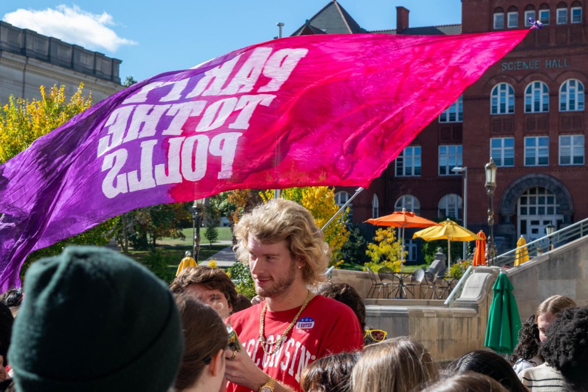 Yung Gravy outside the Memorial Union on the "Party to the Polls" tour. October 23, 2024.