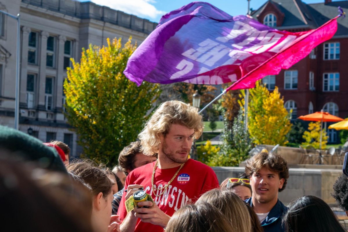 Yung Gravy outside the Memorial Union on the "Party to the Polls" tour. October 23, 2024.