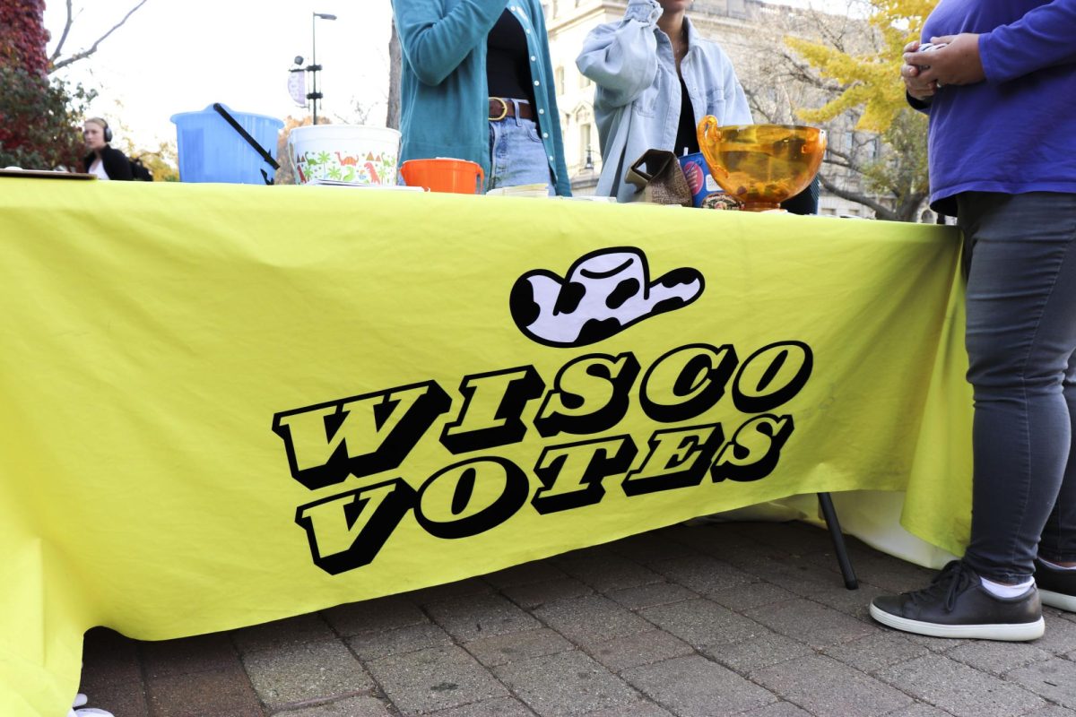 Voting Registration Stand near Library Mall. 10/29/24. 