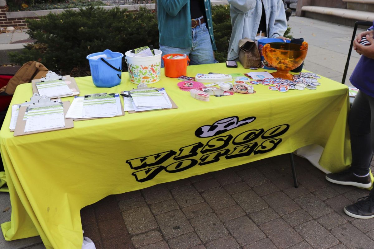 Voting Registration Stand near Library Mall. 10/29/24. 