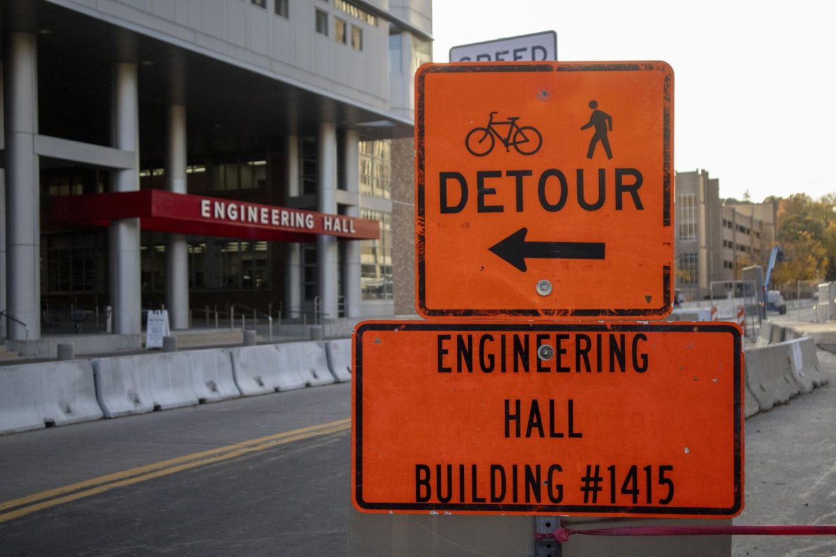 Engineering hall construction. 