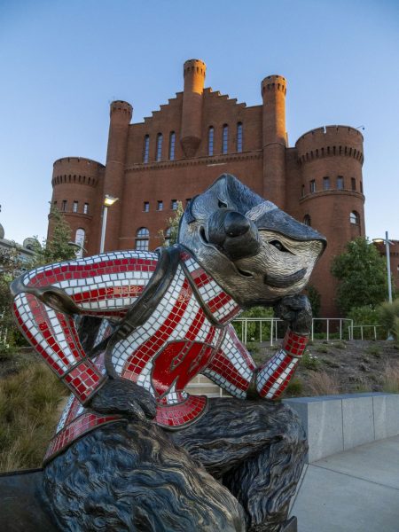 Bucky Badger statue. October 6, 2024.