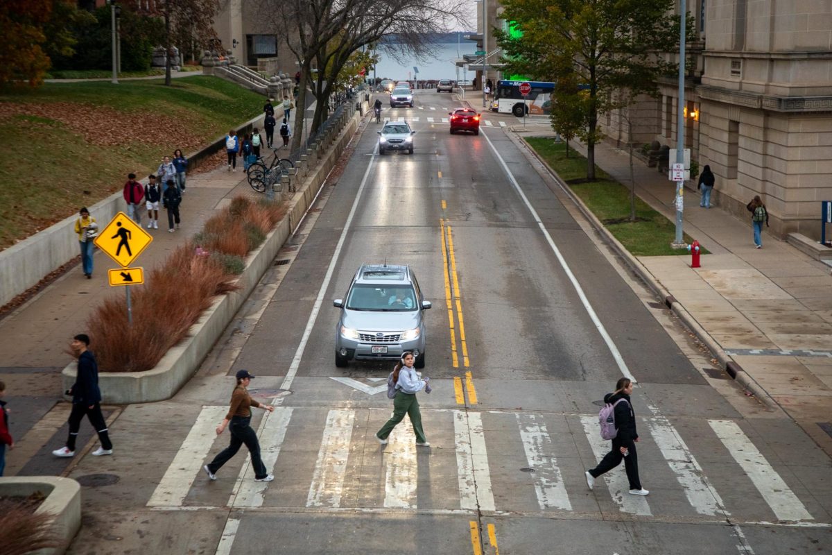 Students Cross Park Street. November 4, 2024. 