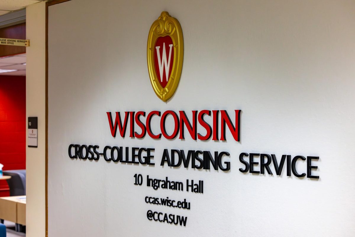 Cross College Advising Service sign in Ingraham Hall. December 9, 2024