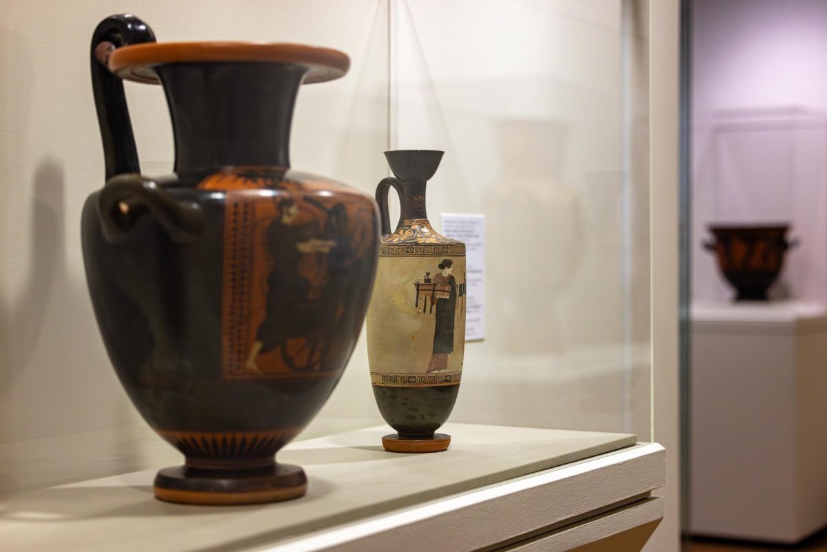 Ancient Pottery displayed in the "You Belong Here" Exhibit in the Chazen Museum of Art. December 9, 2024