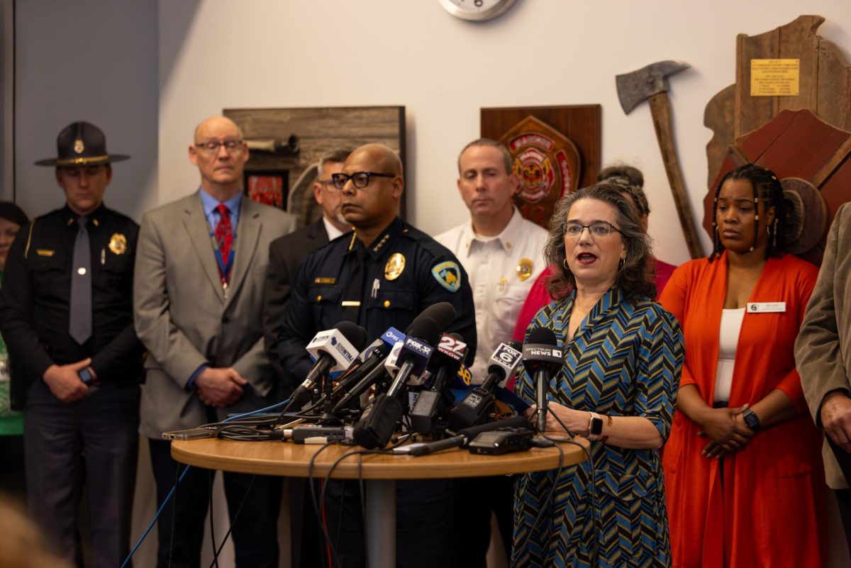 Dane County Executive Melissa Agard addresses the nation following a shooting at Abundant Life Christian School in Madison. December 16, 2024.