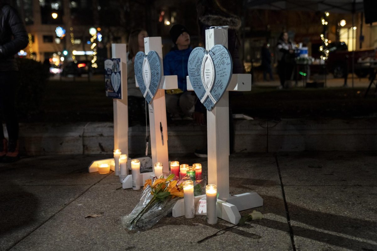 Memorial for victims of the Abundant Life Christian School shooting. December 17, 2024.